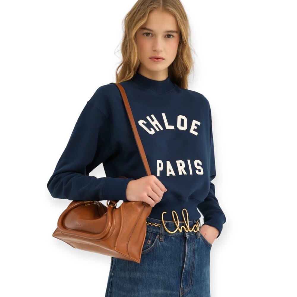 CHLOE Small "Paraty 24" Bag in Clay Brown - Picture 2 of 11